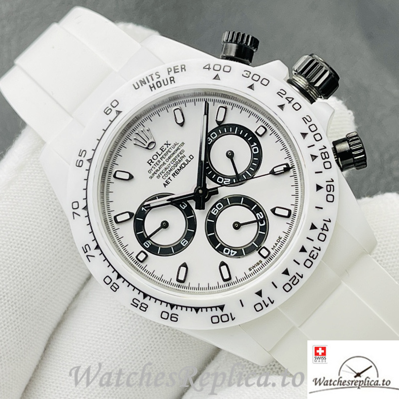 Swiss Rolex Daytona Replica Rubber strap 40MM - WatchesReplica.is