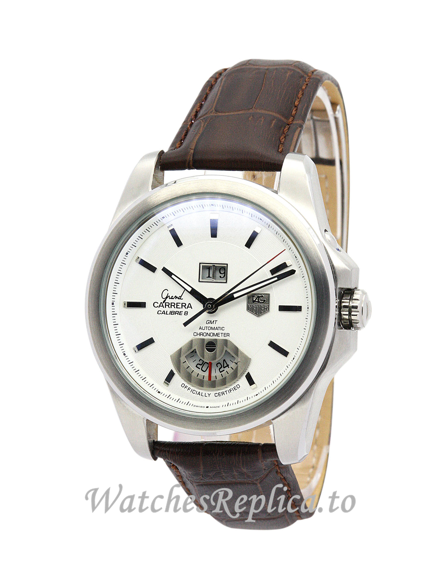 Tag Heuer Grand Carrera Silver Dial WAV5112.FC6231 43 MM - WatchesReplica.is