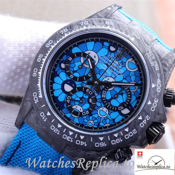 Swiss Rolex Daytona Replica Canvas strap 40MM - WatchesReplica.is