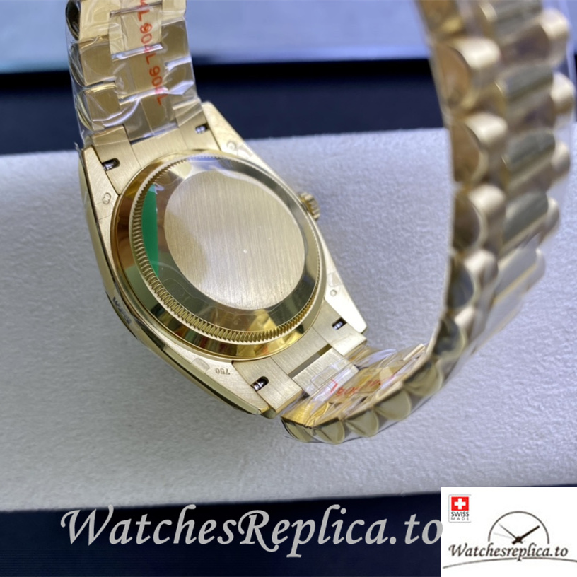 Swiss Rolex Datejust Replica 126233 Yellow Gold strap 36MM - WatchesReplica.is