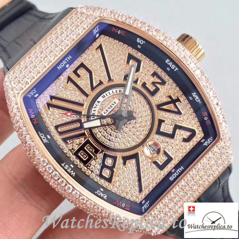 Swiss Franck Muller Replica 8880 SC DT Black Strap 42MMx 46.5MM x 16MM - WatchesReplica.is