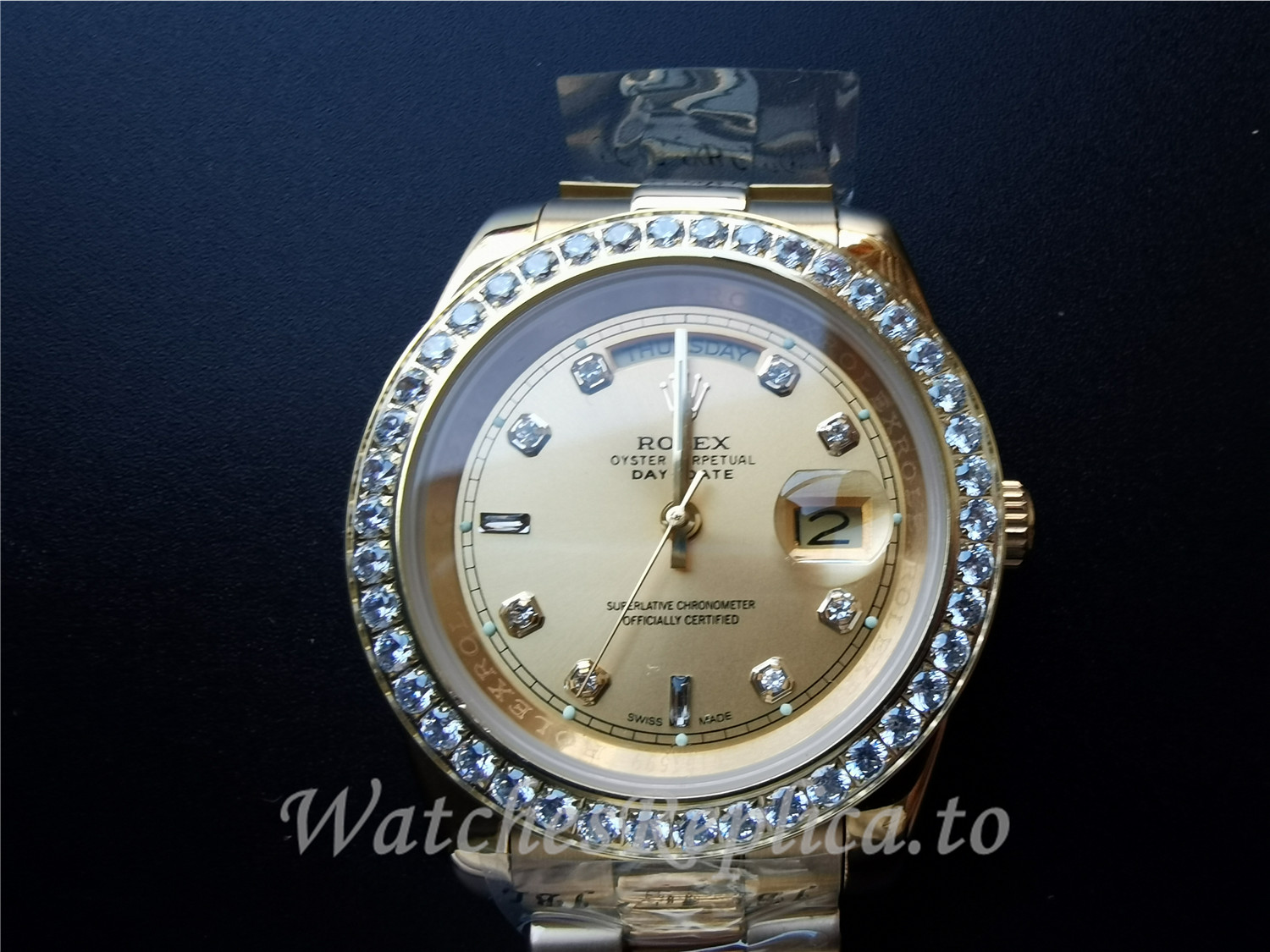 Rolex Day Date 128348RBR Replica Watch 40MM - WatchesReplica.is