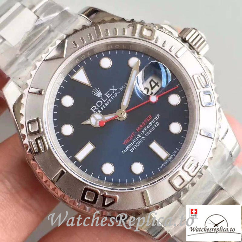 Swiss Rolex Yacht Master Replica 116622 001 Silver Strap 40MM - WatchesReplica.is