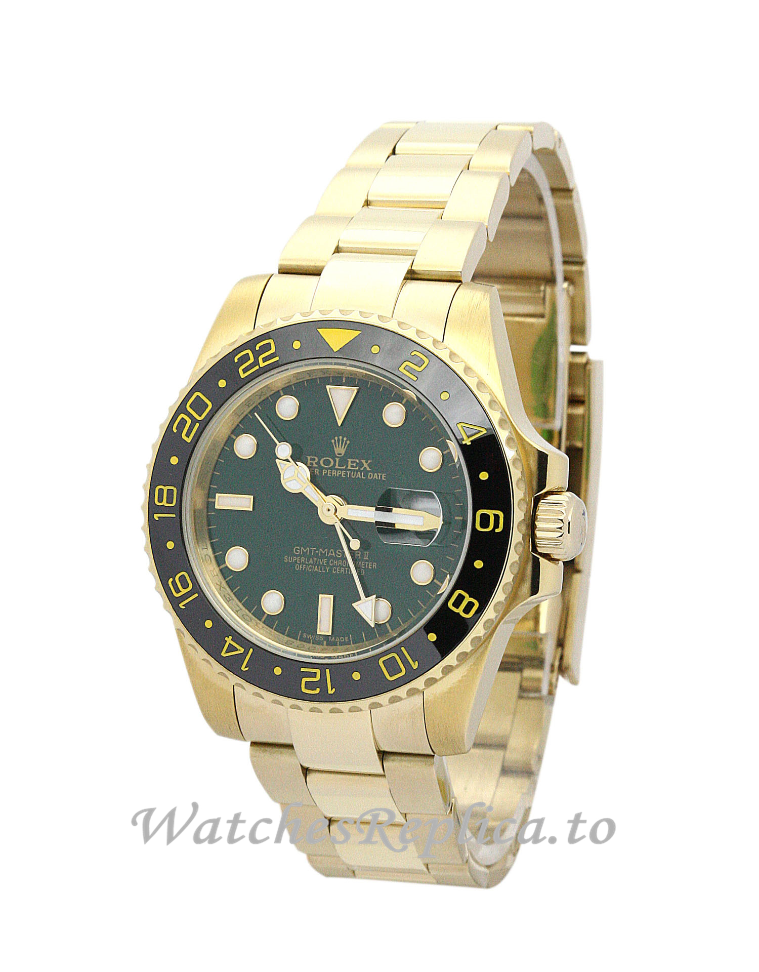 Rolex GMT Master II Green Dial 116718 LN - WatchesReplica.is