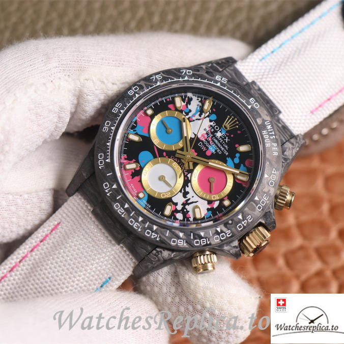 Swiss Rolex Daytona Replica Canvas strap 40MM - WatchesReplica.is