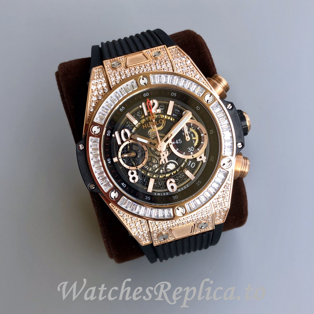 Hublot Replica Big Bang Gypsophila Chronograph v2 Rubber strap 45MM - WatchesReplica.is