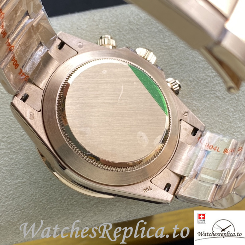 Swiss Rolex Daytona 116598RBOW Replica Rose Gold strap 40MM - WatchesReplica.is