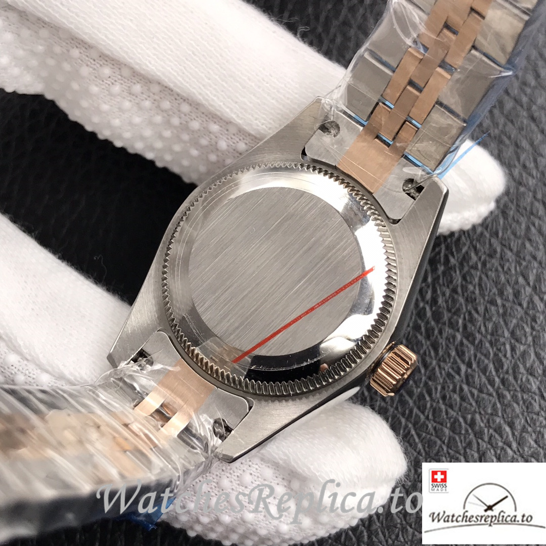 Swiss Rolex Datejust Replica 279174 Stainless steel strap 28MM Purple Dial Diamonds - WatchesReplica.is