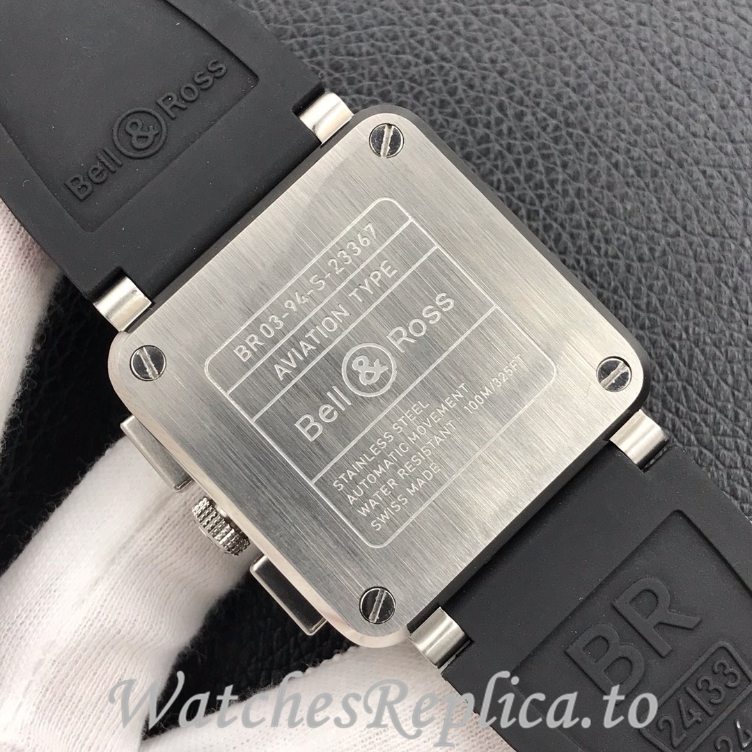 Bell Ross Replica BR 03 BR03-94 Rubber strap 42MM - WatchesReplica.is