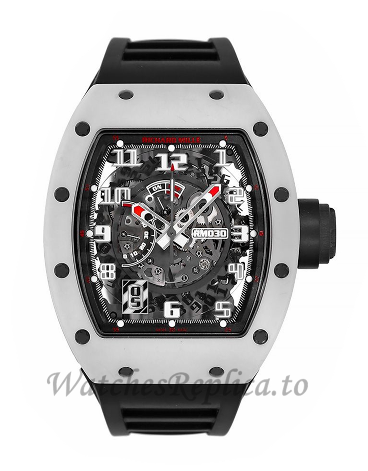 Richard Mille Replica RM030 White Rush ATZ Ceramic Automatic 50MM Watch RM 030 384410 - WatchesReplica.is