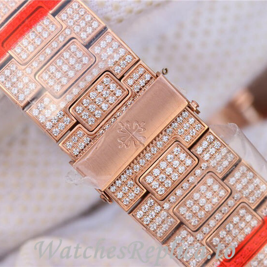 Patek Philippe Replica Nautilus Rose Gold strap 40MM - WatchesReplica.is