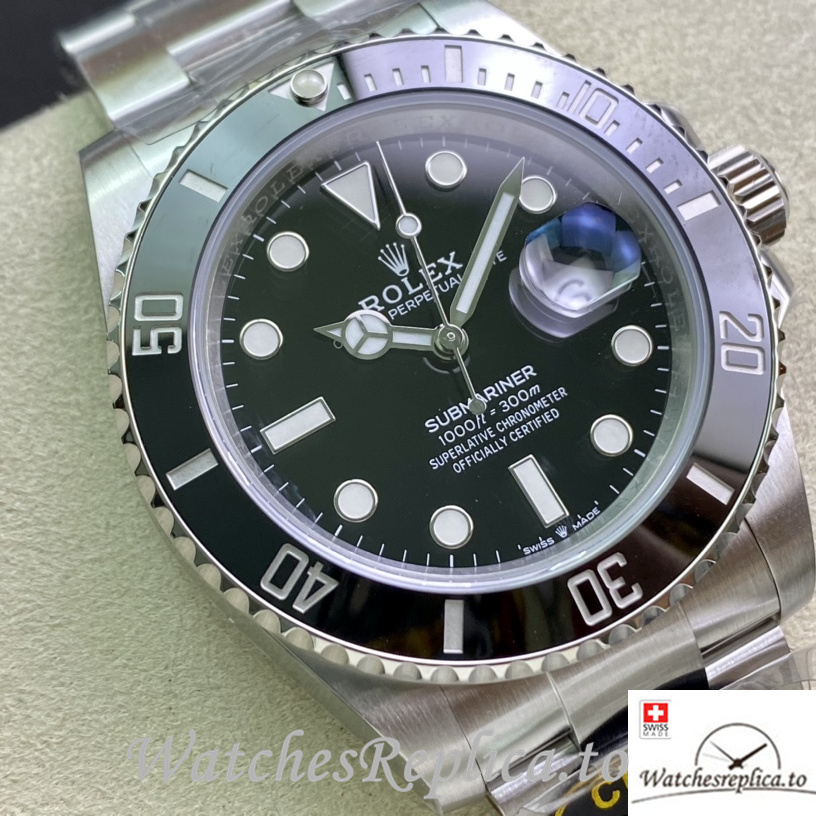 Swiss Rolex Submariner Replica 126610 Stainless steel strap 41MM Black Dial - WatchesReplica.is