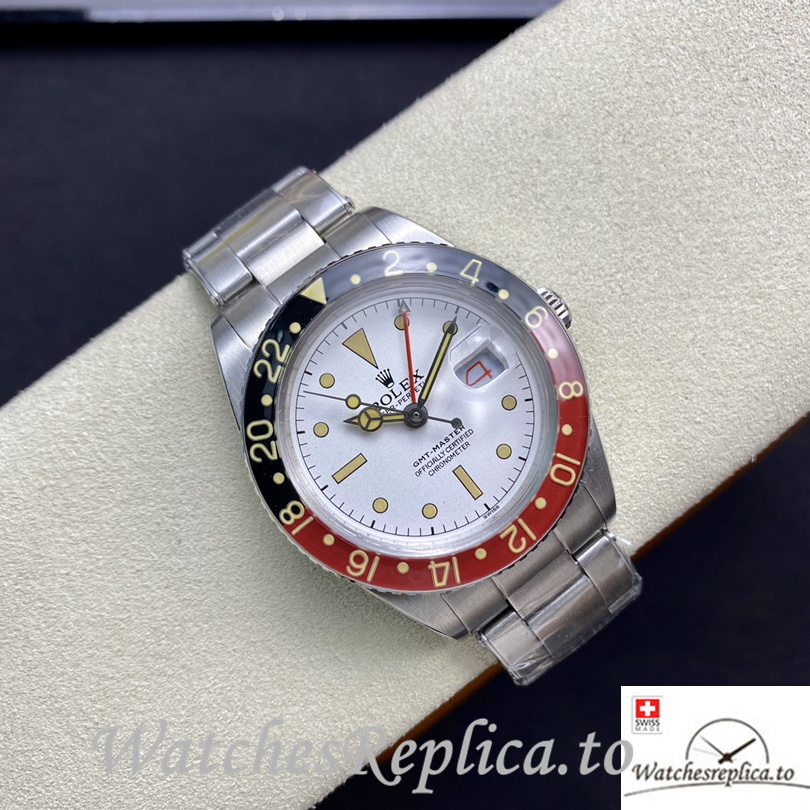 Swiss Rolex GMT Master 16710 Replica Stainless steel strap 40MM - WatchesReplica.is
