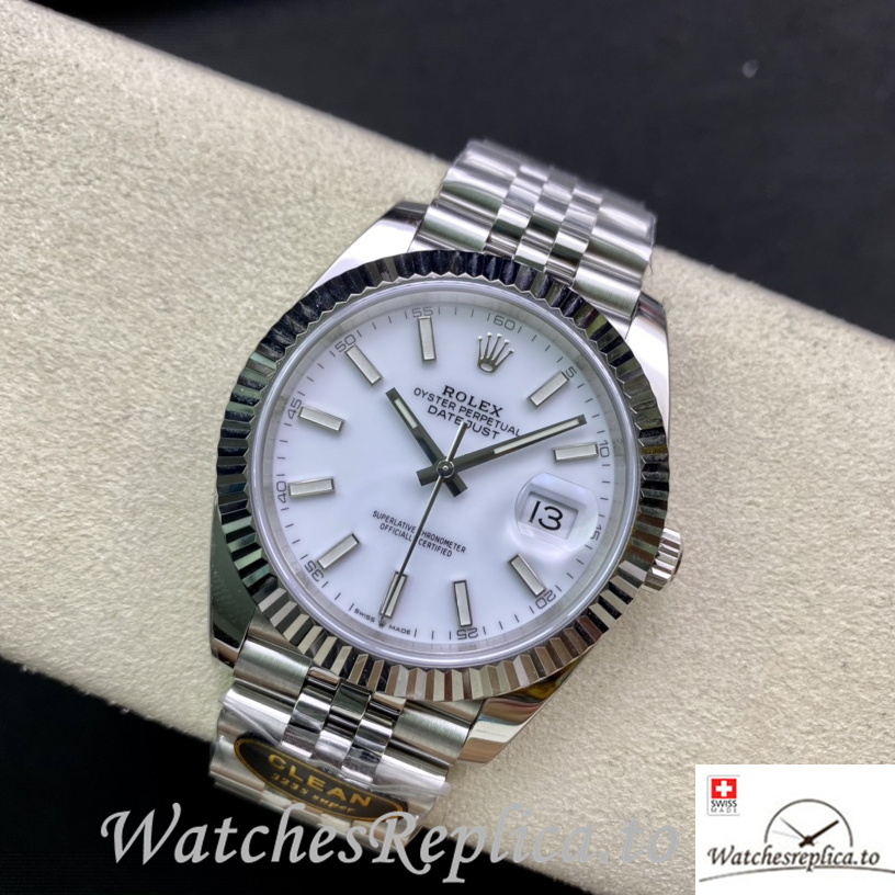 Swiss Rolex Datejust 126334 Replica Stainless steel strap 41MM - WatchesReplica.is