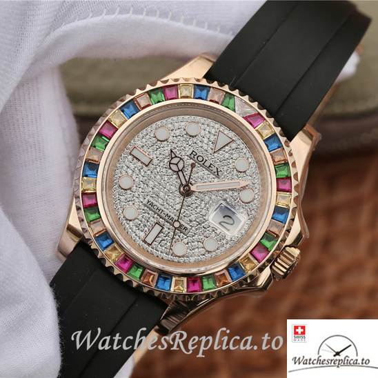 Swiss Rolex Yacht-Master Replica m116655-0005 Rubber strap 40MM - WatchesReplica.is