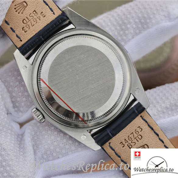 Swiss Rolex Day-Date Replica 118139 Leather strap 36MM - WatchesReplica.is
