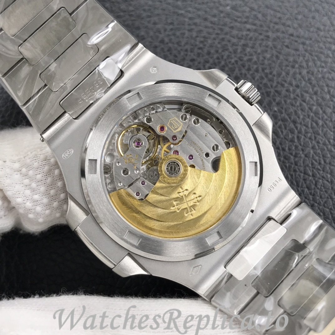 Patek Philippe Replica Nautilus 5711 Platinum strap 40MM - WatchesReplica.is