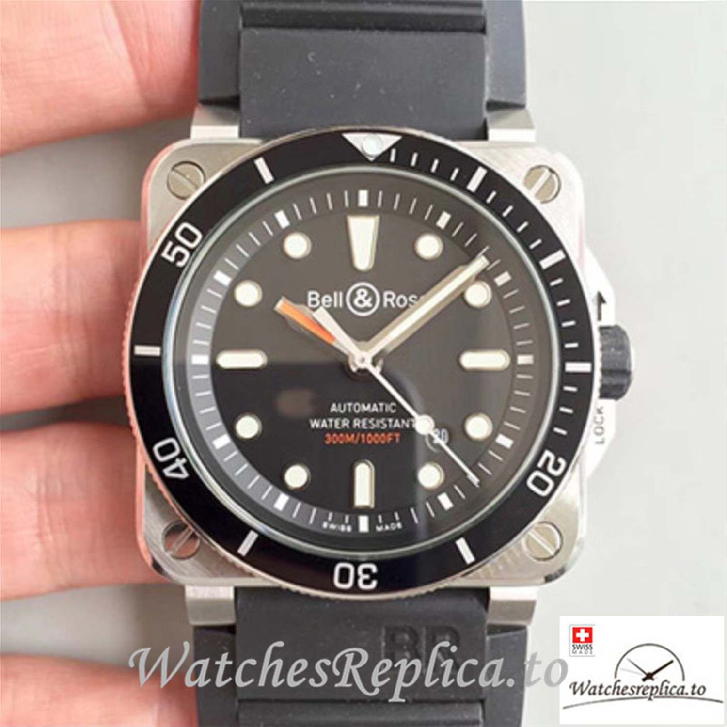 Swiss Bell & Ross Replica BR 03-92 Black Strap 42MM - WatchesReplica.is