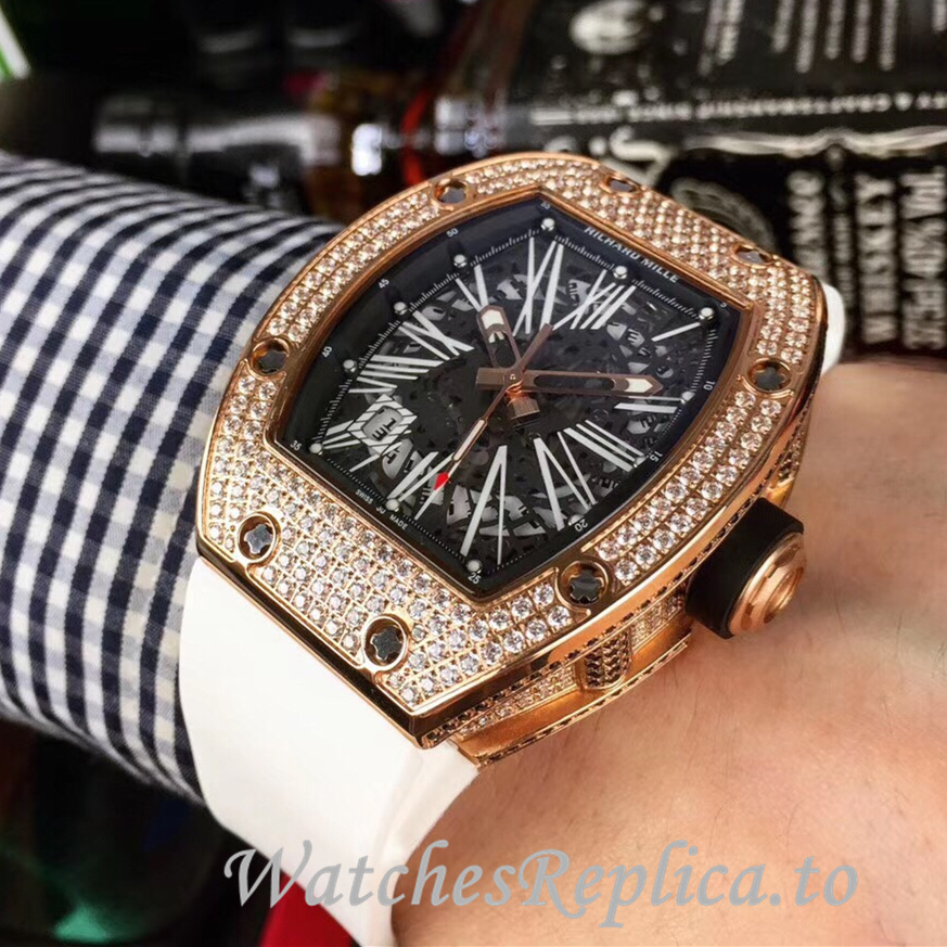 Richard Mille Replica RM010 Rubber strap 49MM - WatchesReplica.is