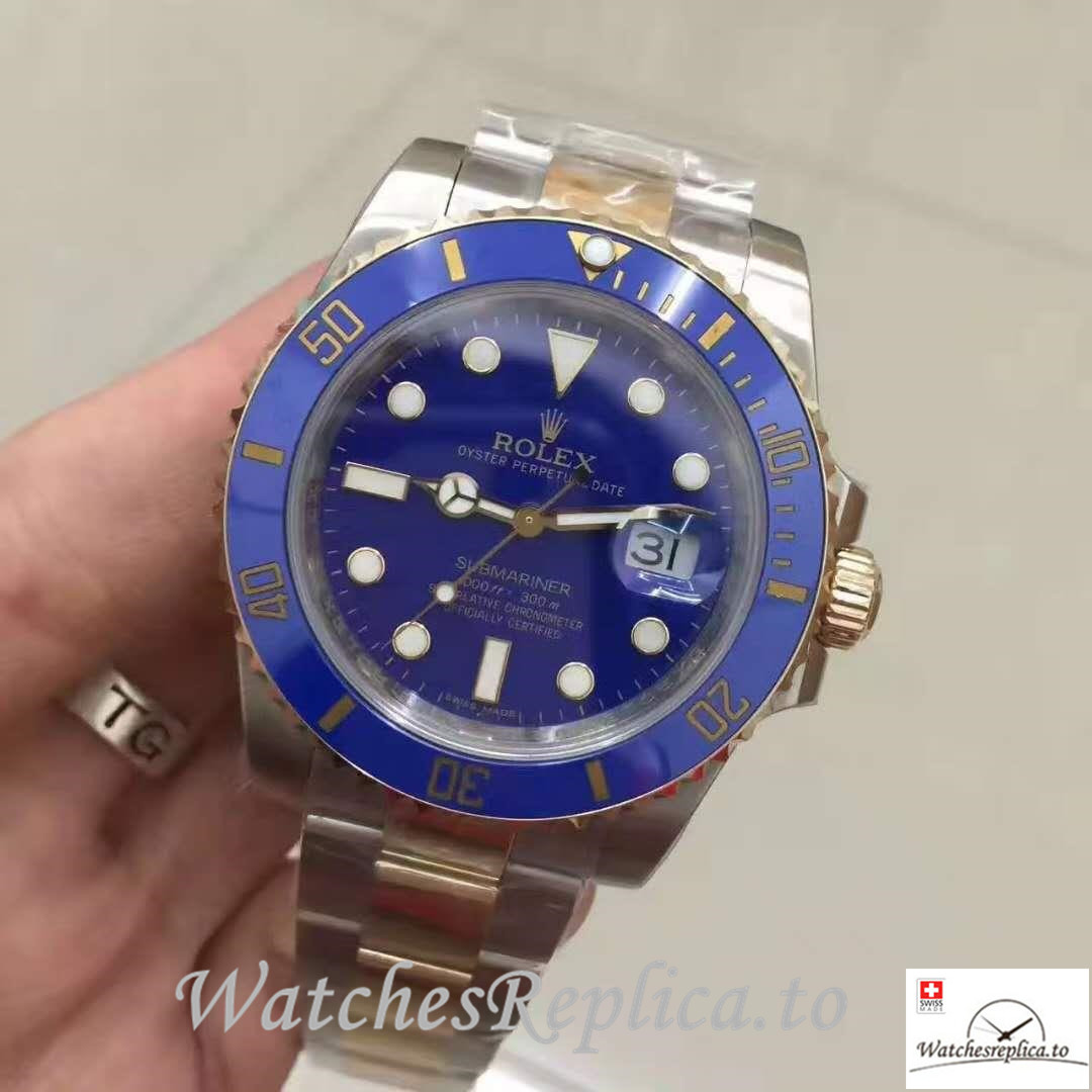 Swiss Rolex Submariner Date Replica 116613LB Blue Bezel 40MM - WatchesReplica.is