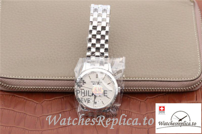 Swiss Patek Philippe Complications Annual Calendar Replica 5396G Stainless Steel Strap 42MM - WatchesReplica.is