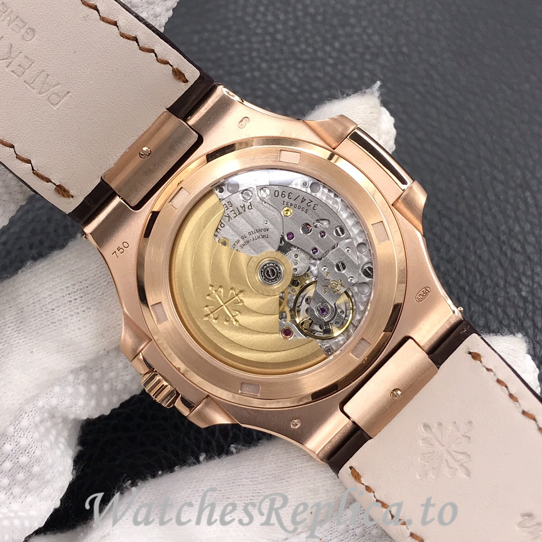 Patek Philippe Replica Nautilus 5711 Leather strap 40MM - WatchesReplica.is