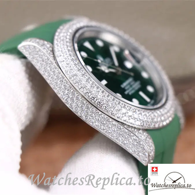 Swiss Rolex Submariner Replica Rubber strap 40MM - WatchesReplica.is