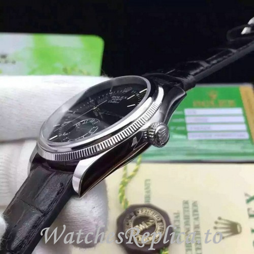 Swiss Rolex Cellini Replica 50525 Leather strap 39MM - WatchesReplica.is
