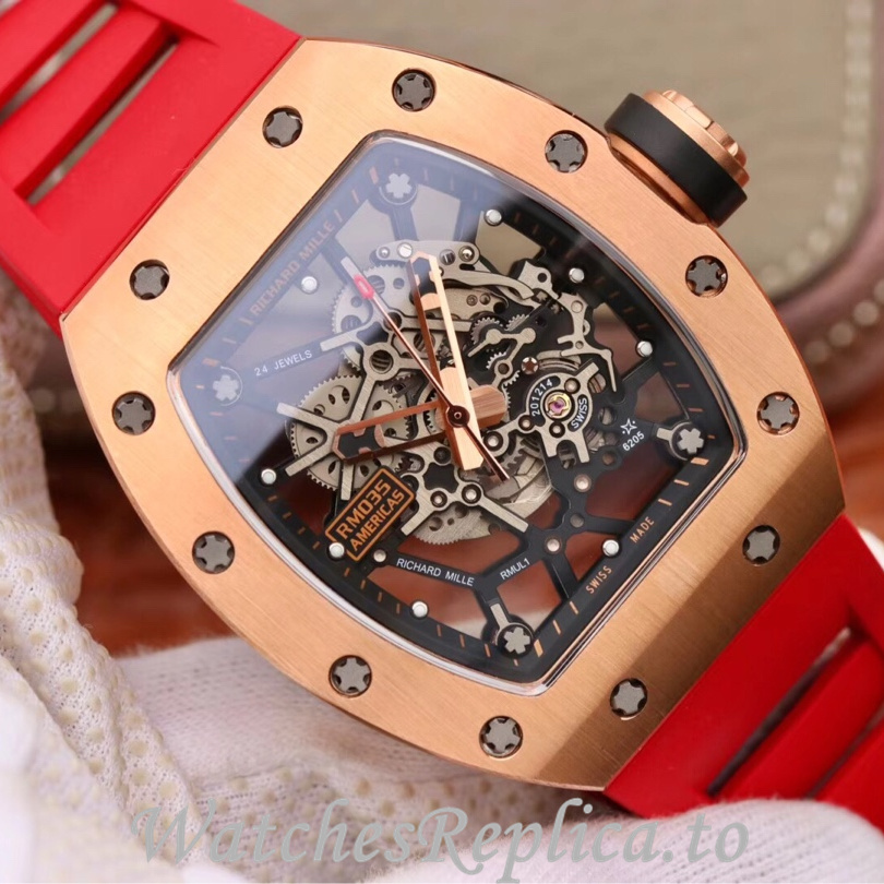 Richard Mille Replica RM035 Rubber strap 50MM - WatchesReplica.is