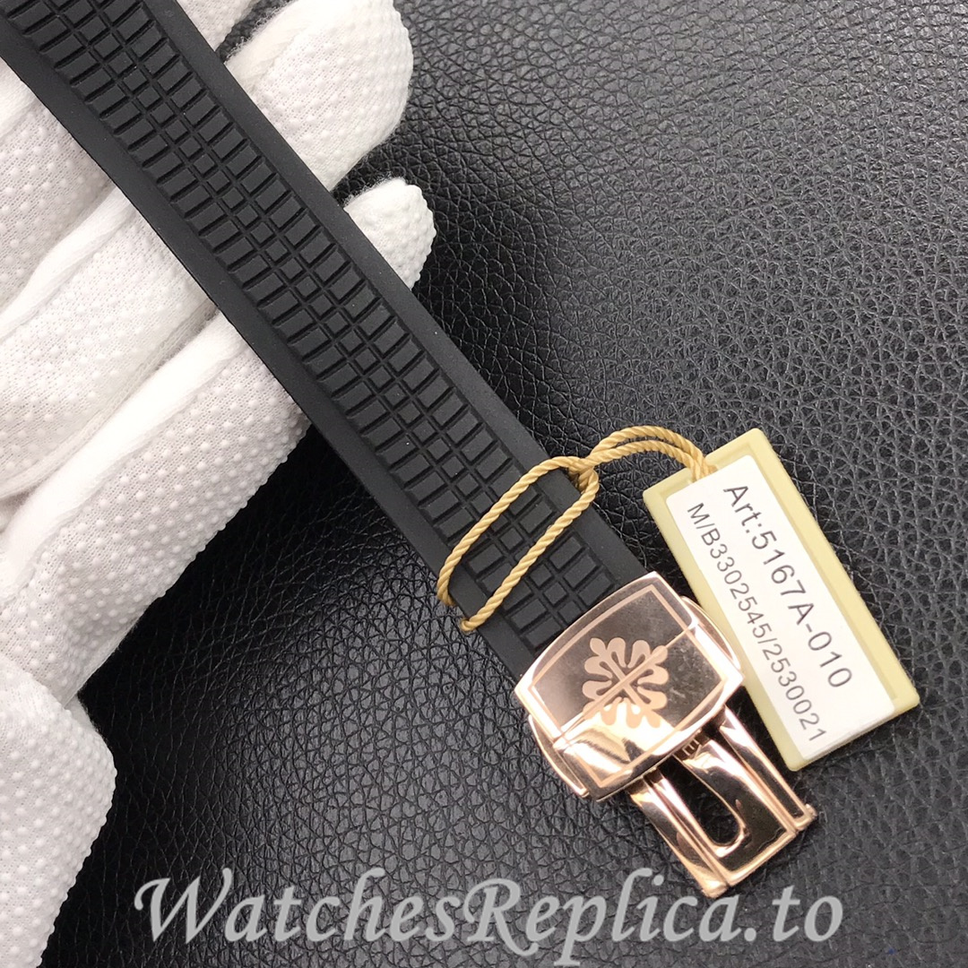 Patek Philippe Replica Aquanaut 5167 Rubber strap 40MM - WatchesReplica.is