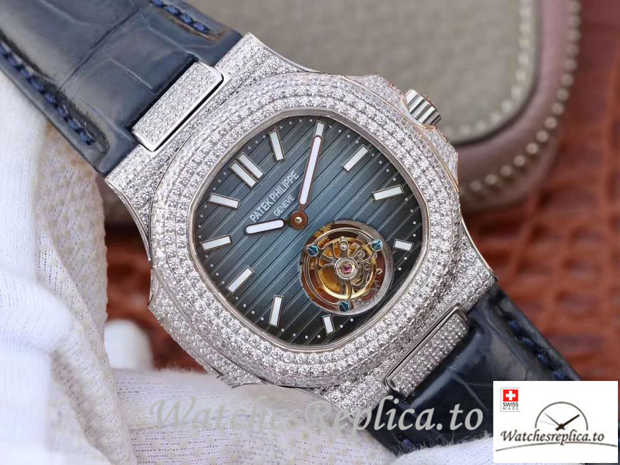 Swiss Patek Philippe Nautilus Jumbo Replica 5711 001 Stick Markers 40MM - WatchesReplica.is