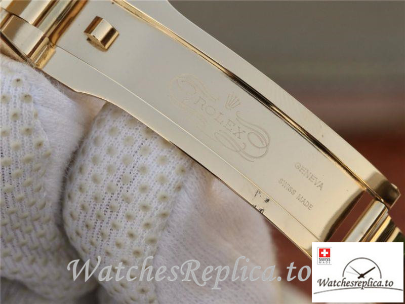 Swiss Rolex Daytona Cosmograph Replica 116598RBOW Gold Strap 40MM - WatchesReplica.is