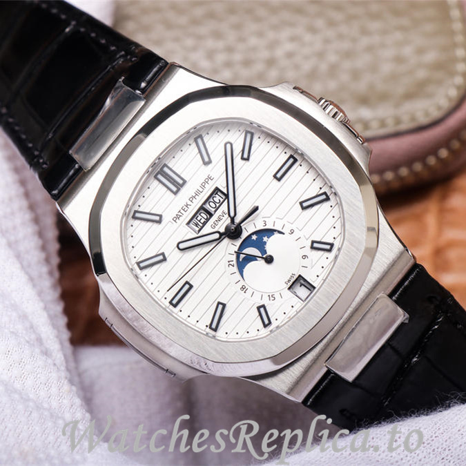 Patek Philippe Replica Nautilus 5726 Leather strap 40.5MM - WatchesReplica.is