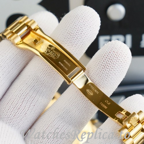 Swiss Rolex Day Date Replica 128238 Yellow Gold strap 36MM - WatchesReplica.is