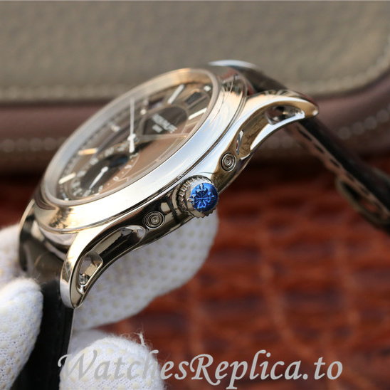 Patek Philippe Replica Complications 5205G Leather strap 40MM - WatchesReplica.is