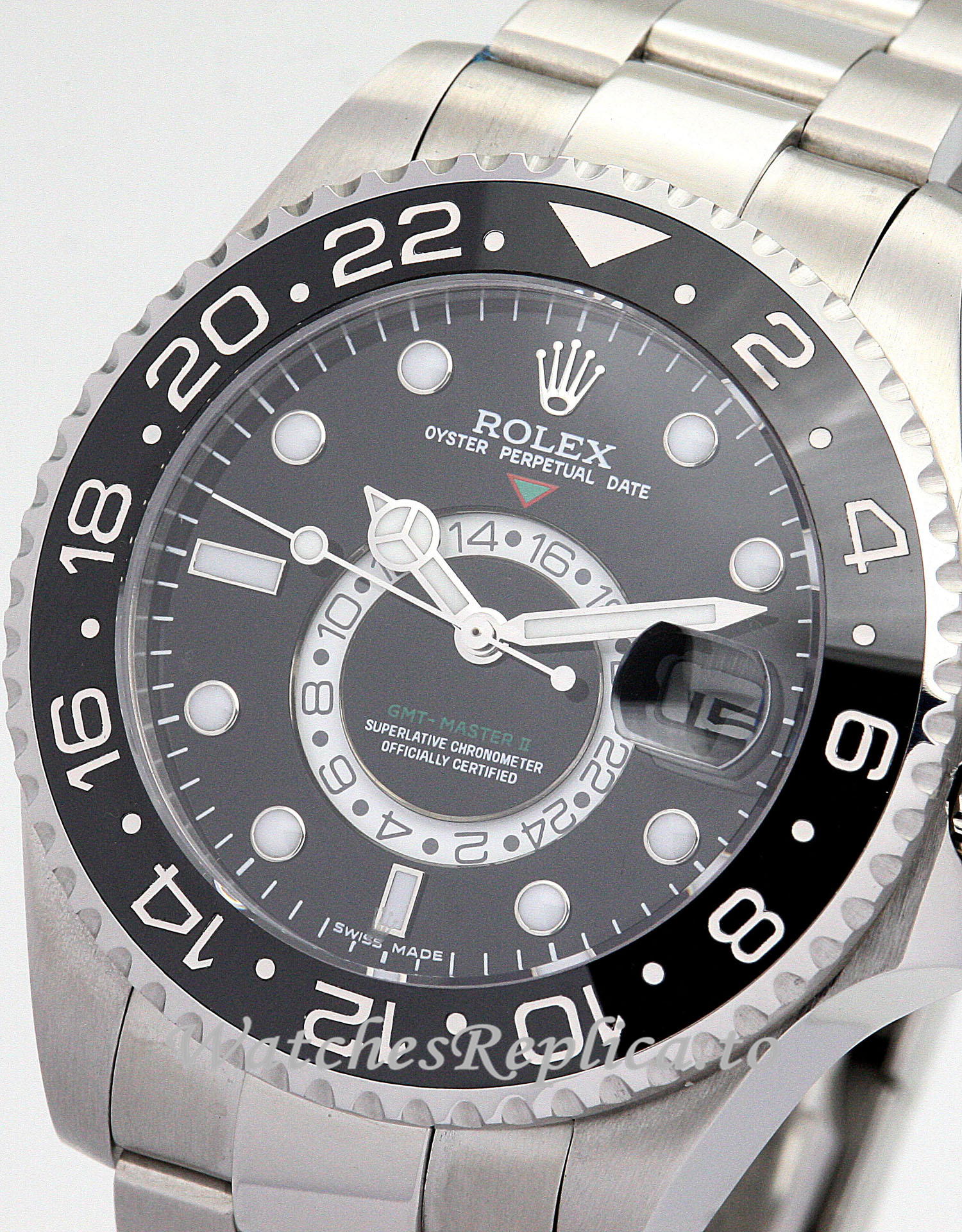 Rolex GMT Master Black Dial 16720-40MM - WatchesReplica.is