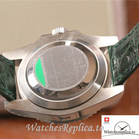 Swiss Rolex Submariner Replica 116610lv Leather strap 40MM - WatchesReplica.is