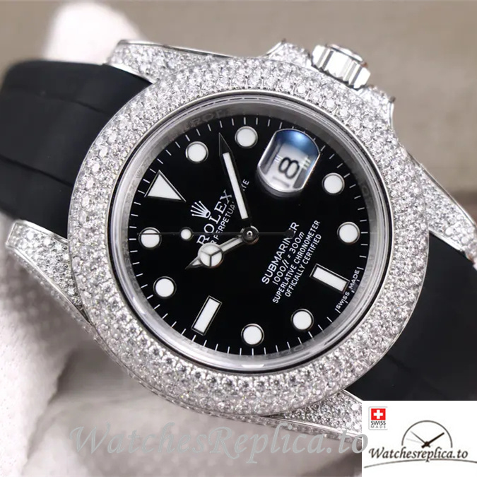 Swiss Rolex Submariner Replica Rubber strap 40MM - WatchesReplica.is