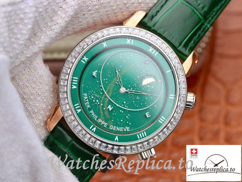 Swiss Patek Philippe Grand Complications Replica 5102PR 001 Green Strap 43MM - WatchesReplica.is