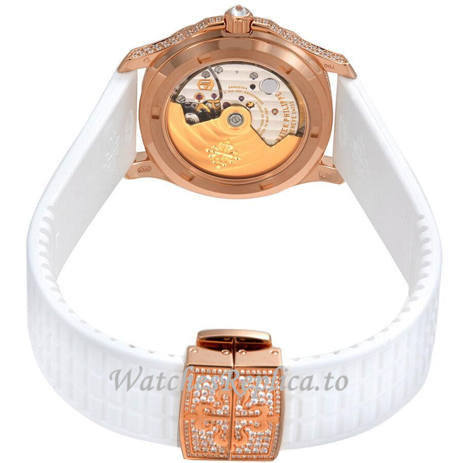 Replica Patek Philippe Aquanaut 5068R-010 Rose Gold 35.6MM - WatchesReplica.is