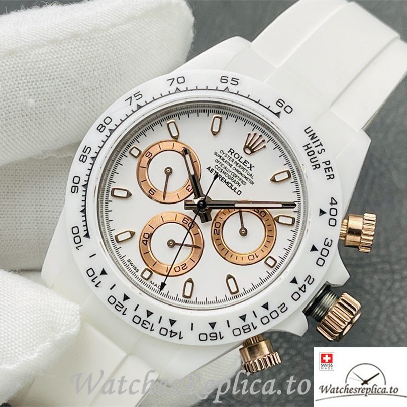 Swiss Rolex Daytona Replica Rubber strap 40MM - WatchesReplica.is