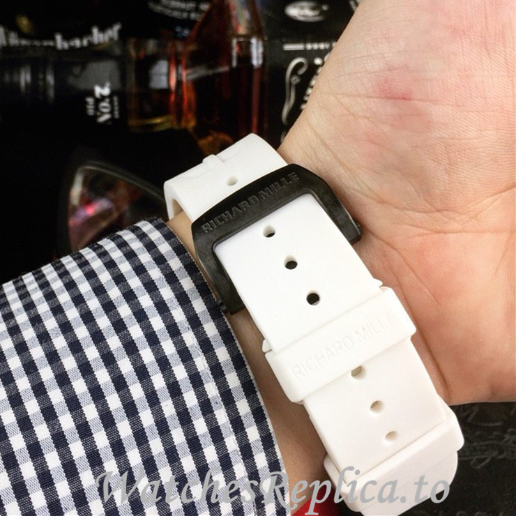 Richard Mille Replica RM011 Rubber strap 50MM - WatchesReplica.is