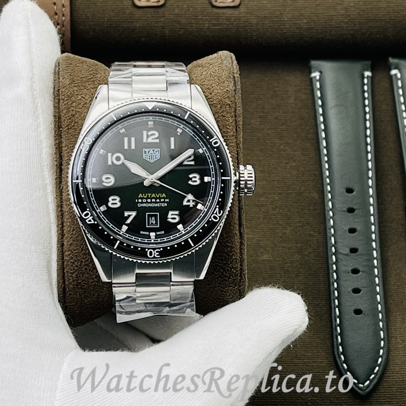 Tag Heuer Replica Autavia Stainless steel strap 42MM - WatchesReplica.is
