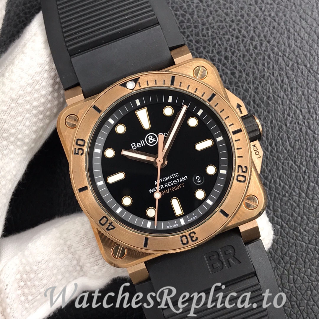 Bell Ross Replica BR 03 BR03-92 Rubber strap 42MM - WatchesReplica.is