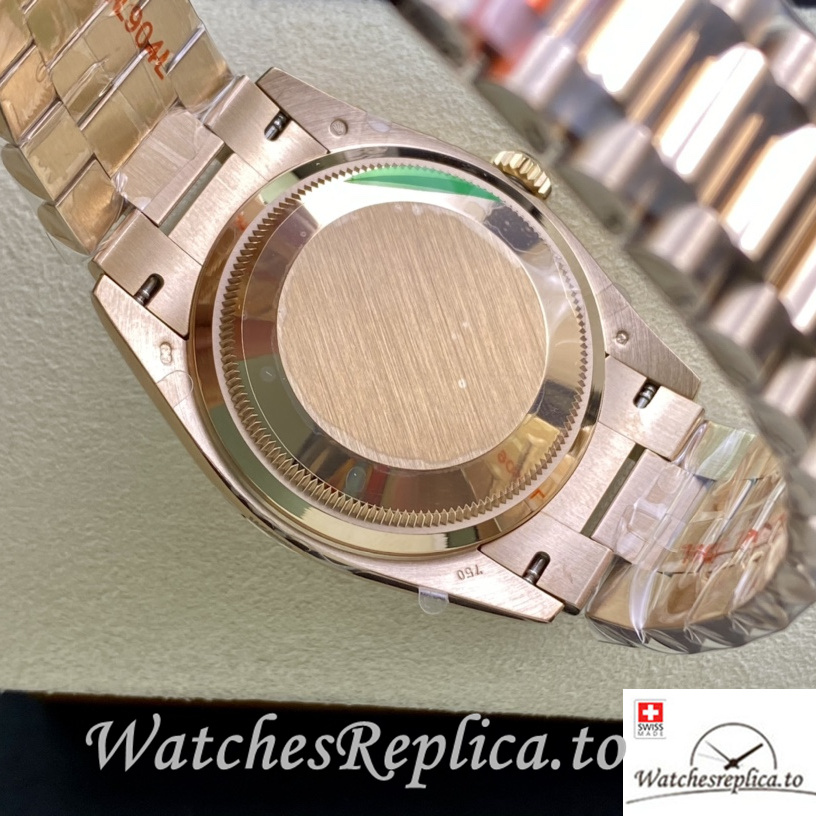 Swiss Rolex Datejust Replica 126233 Rose Gold strap 36MM - WatchesReplica.is