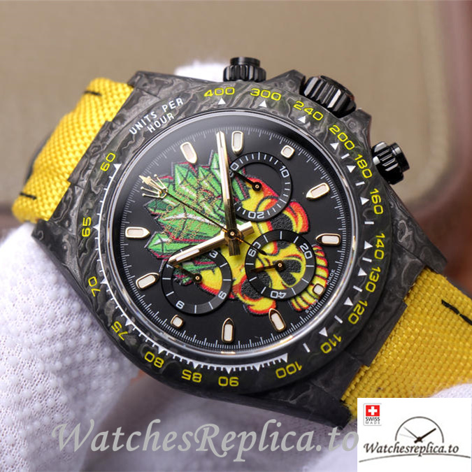 Swiss Rolex Daytona Replica Canvas strap 40MM - WatchesReplica.is