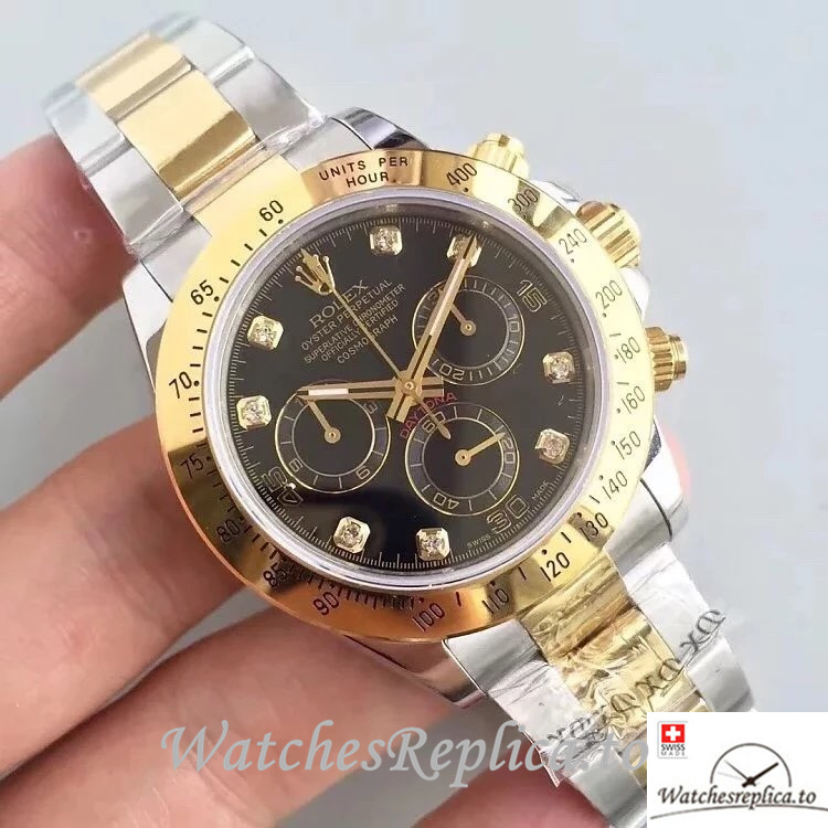 Swiss Rolex Daytona Replica 116523 Stainless steel strap 40MM - WatchesReplica.is