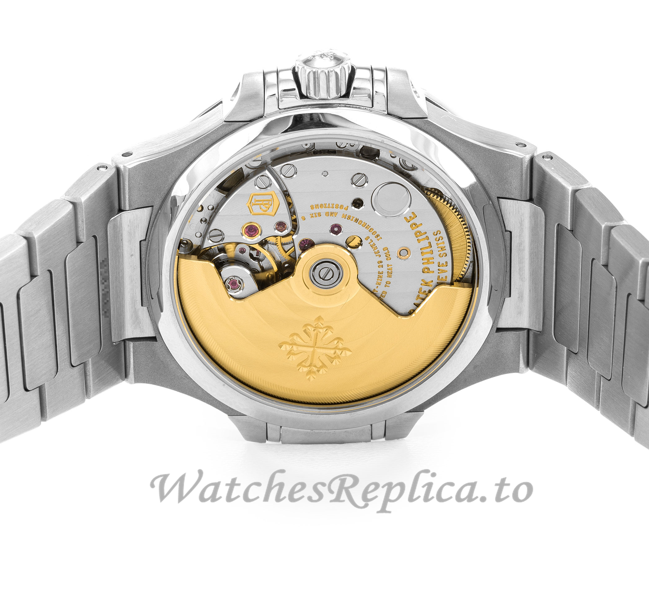 Patek Philippe Nautilus Mother of Pearl Blue Dial 7018/1A 34 MM - WatchesReplica.is