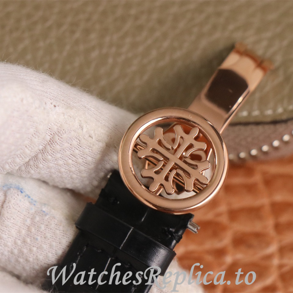 Patek Philippe Replica Complications 6104 Leather strap 44MM - WatchesReplica.is