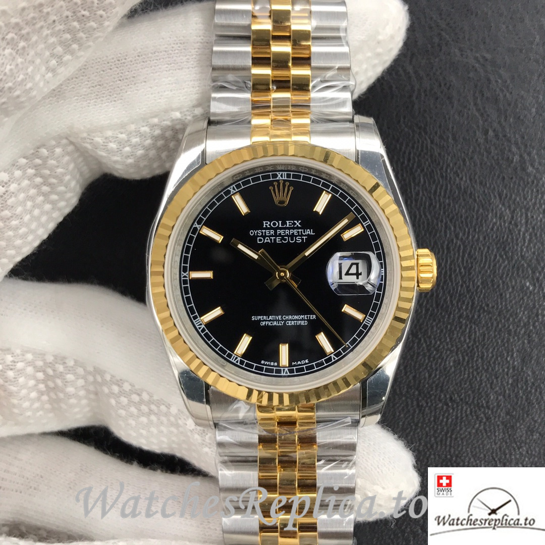 Swiss Rolex Datejust 116233 Replica Stainless steel strap 36MM - WatchesReplica.is